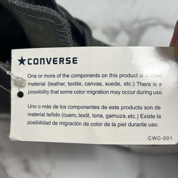 NWT Converse All Stars Gray Suede with Matching Gray Laces Unisex Women’s Size 6 - Picture 10 of 15